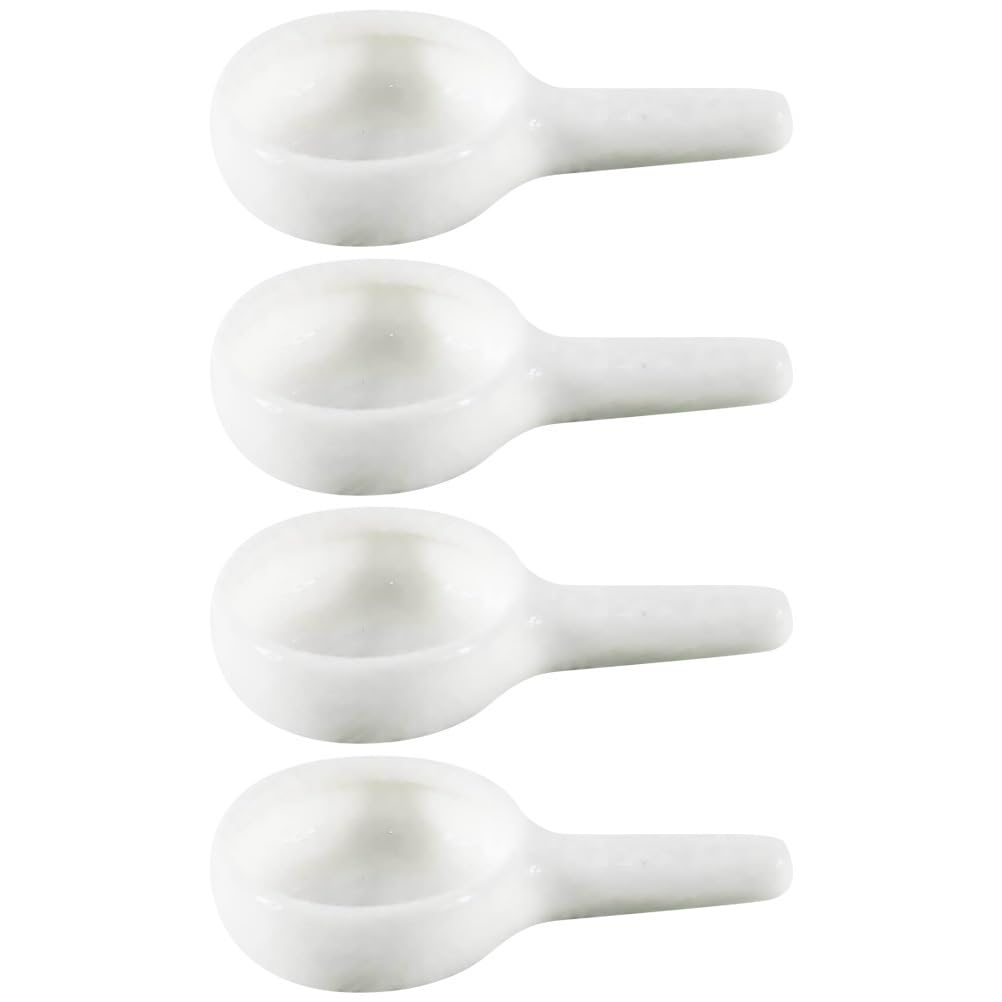 BESPORTBLE 4pcs Ceramic Tealight Spoon Tea Light Holder Little Candle Spoon for Wax Essential Aromatherapy Essential Oil Diffuser