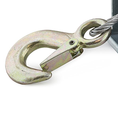 3000LBS Hand Crank Cable Winch Dual Gear Ratio 51/121 ATV Boat Truck