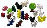 HABA Farmer's Family Building Blocks 22 Piece Accessory Set (Made in Germany)