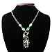 JEWELRIESHOP Retro Peacock Crystal Necklace Pendant Jewelry Vintage Style