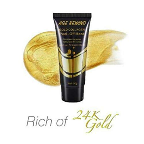 Elaco 24k Gold Collagen Peel-off Facial Mask with 5PC Face Mask Sheet Whitening Anti-Wrinkle Skin Care Face Lifting Firming Moisturize Anti-Aging Repair Skin Reduces Wrinkles Fine Lines & Acne Scar