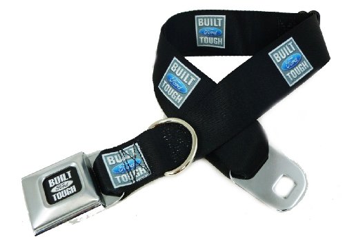 Buckle-Down 9-15" "BFT-Built Ford Tough Black/Silver" Dog Collar, Small