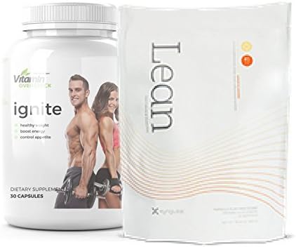 LEAN &amp; IGNITE: Snack Replacement &amp; Lean Muscle with Powerful Thermogenic Fat Burner - Max Strength - Xyngular &amp; Vitamin Overstock (30-Day Supply)