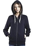 Underhood of London Zip Up Hoodie For Women - Fleece Jacket - Womens Zipper Cotton Hooded Sweatshirt