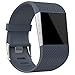 E ECSEM Replacement Bands for Fitbit Surge, Large, Silicone Wristbands/Straps for Fitbit Surge Superwatch (Black&Slate)