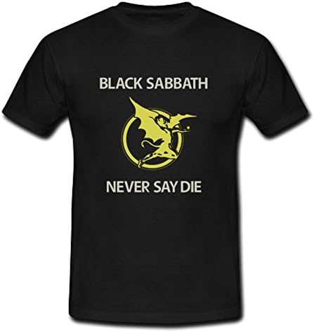 MsMr Men's Black Sabbath Big Tall T Shirt / Custom Short Sleeve Tee (Black,4XL)