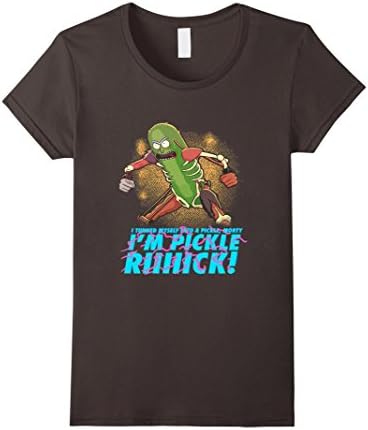 Womens PICKLE-RICK-Tshirt Large Asphalt