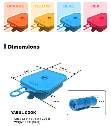 Yabul Flameless Camping Cooker Kit - No Fire No Stove Heat MRE Ready to Eat Meals and Warm Foods Fast, Collapsible in Backpack, Essential Gear for Outdoor Recreation, Survival, Emergency - Sky Blue