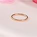 Fashion Month Womens 2mm Stainless Steel Simple Style Rose Gold Plated Wedding Band Engagement Thin Ring Comfort Fit Size 8