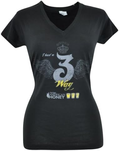 Wild Turkey American Honey Whiskey 3 Way Shots Liquor Women Ladies Tshirt Small