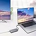 Sicotool Aluminum USB C Hub Adapter Multiport Type C Combo Dock,HDMI and Mini DP Dual 4K Video Output,Ethernet Port,PD Charging,SD/TF Card Slots,2 USB 3.0 for MacBook Pro,Type C Laptops (Grey)