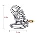 Stainless steel metal male device locking cage men (3 rings)