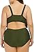 Sovoyant Women's Plus Size Ruffles High Waisted Swimsuit Bikini Sets Bathing Suit Army Green XL