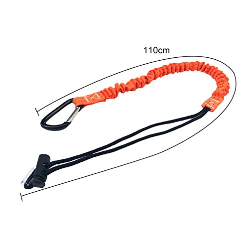 Tethers Tools Single Carabiner Tool Lanyard Safety Rope for Climbing Extended Length (2Pcs) - Thumbnail 6