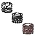 Finrezio 15pcs Braided Leather Bracelet for Men Women Cuff Wrap Bracelet Ethnic Tribal Bracelets Adjustable Black and Brown