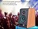 Bookshelf Speakers Bluetooth Studio Speakers HiFi 2.0 Surround Sound Classic Wireless Speaker for Home Theater Optical Input 80Watts 4 Inch Near Field Speaker Wooden Style (Pair)thumb 1