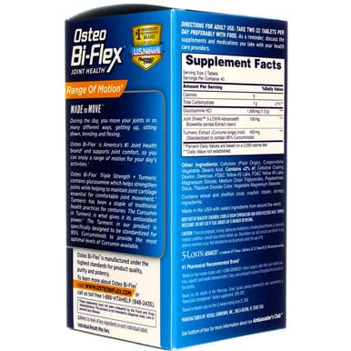 OSTEO BI-FLEX TRIPLE STRENGTH + TURMERIC, 80 COUNT (PACK OF 2)