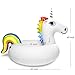 PFLOAT 45 Inches Unicorn Pool Float Inflatable Party Tube - Super Big Outdoor Pool Float WIth Rapid Valves for Kids and Adults [ Free Carrying Bag ] (White)