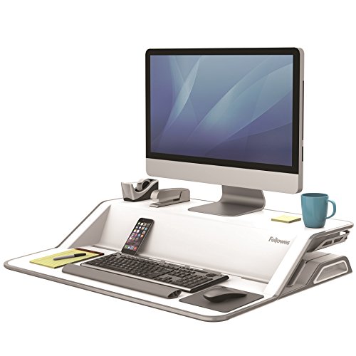 Fellowes Lotus Display Stand - 35 lb Load Capacity - 1 x Shelf(ves) -
5.5" Height x 23.5" Width x 24.8" Depth - Desktop - Steel, Plastic,
Phenolic Resin - White