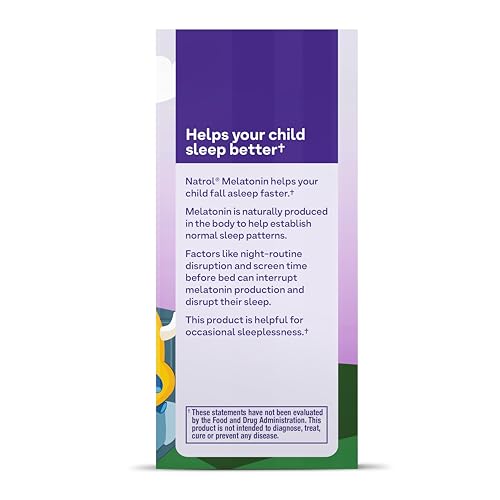 NATROL KIDS FAST DISSOLVE MELATONIN 1 MG, DIETARY SUPPLEMENT FOR RESTFUL SLEEP, SLEEP TABLETS FOR KIDS, 30 STRAWBERRY-FLAVORED MELATONIN TABLETS, 30 DAY SUPPLY