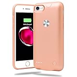 iPhone 7 Battery Case, Wesoo 2800mAh Ultra Slim iPhone 7 4.7inch Portable Charging Case (Rose Gold)
