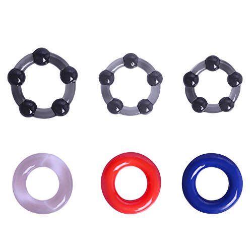 Cob 6 Pack of Elastic Exercise Bands, Male Erection Enhancing Rings