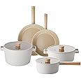 NEOFLAM FIKA 8-Piece Home Kitchen Essential Cookware Pot and Pan Set with Lid, Nonstick Ceramic Coating, Induction, Made in Korea(5 SET)