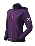 Little Donkey Andy Women’s Softshell Jacket with Removable Hood, Fleece Lined and Water Repellent