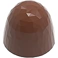 Chocolate World 12056 Clear Polycarbonate Candy Mold with 21 Faceted-Mound Cavities 29mm Diameter x 25mm High