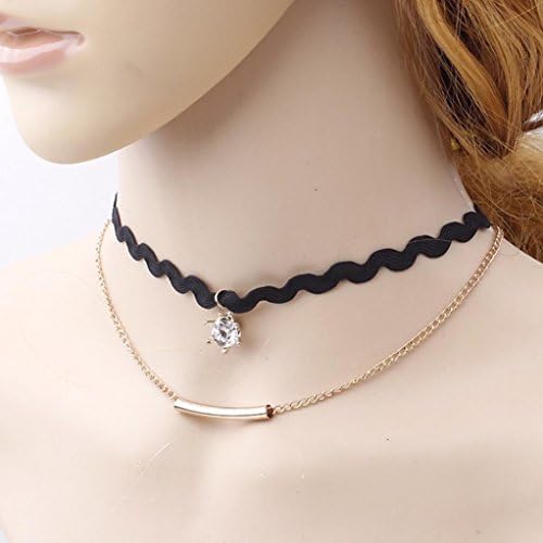 TONSEE Fashion Girl Handmade Gothic Fishing Line Triangle Sets Collar Choker Necklace