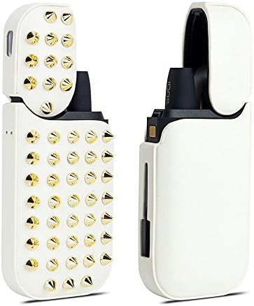 KAIDON Rivet Pattern PU leather PC Hard Materials Case Electronic Cigarette Case for IQOS 2.4 PLUS (Pattern 04)