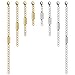 Exquiss 8 Pcs Necklace Extenders for Women Necklace Extenders Gold Silver Necklace Chain Extenders Jewelry Magnetic Necklace Extenders Bracelet Necklace Extender Chains Set 4 Sizes 6