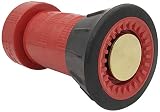 Happy Tree Fire Hose Nozzle Spray 1-1/2" NST/NH Polycarbonate Jet Fog Industrial Fireman 1.5" Nozzle 75 gpm Fire Equipment FHSN02