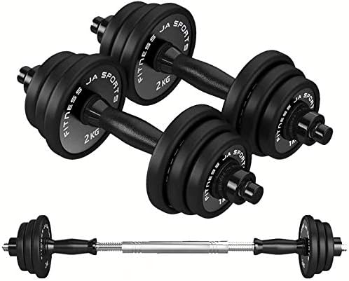 YZPDSKJ Dumbbell Exercise & Fitness Dumbbells Detachable Steel Dumbbell Men's Home Fitness Equipment Adjustable Weight Rubber Barbell + Connecting Rod Dumbbell Dumbbells