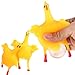 Squeeze Chicken Ornaments,Hemlock Funny Chicken Eggs Toys Key Chains Ornaments Stress Relieve Squeeze Toys (9x6cm, Yellow)