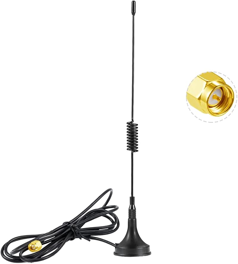 Vecys 868 MHz SMA Antenna 3dBi 3M RG174 Cable Magnetic Base for Homematic CCU