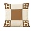 ME COO H Pillow case Logo H Letter Cartoon Classical Geometric Lattice Blend Cushion Cases Throw Pillowcase Pillow Cover for Sofa Bed 18 Inches × 18 Inches 1Pcs (ME-BZX-8)