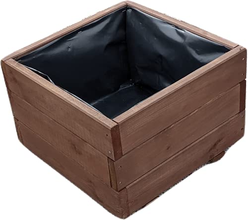 FKL DESIGN Home Deco Pflanzkasten aus Holz Pflanzkübel für GartenTerrasse Holzkasten Holzkübel Imprägniert D26…