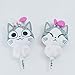 3.5mm Retractable Cute Cat Cartoon,Wired Earbud Headphones, Earphones for iOS/Android Smartphone, Laptops, Gaming