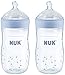 NUK Simply Nautral Baby Bottle, Blue, 9 Ounce (Pack of 2)