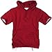 ililily Canvas Short Sleeve Pullover Hooded Cotton Lightweight Sweatshirt
