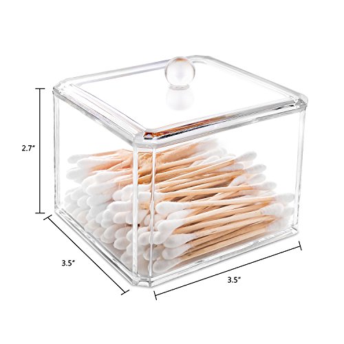 Luxspire Qtip Holder Dispenser for Cotton Ball, Cotton Swab, Cotton
