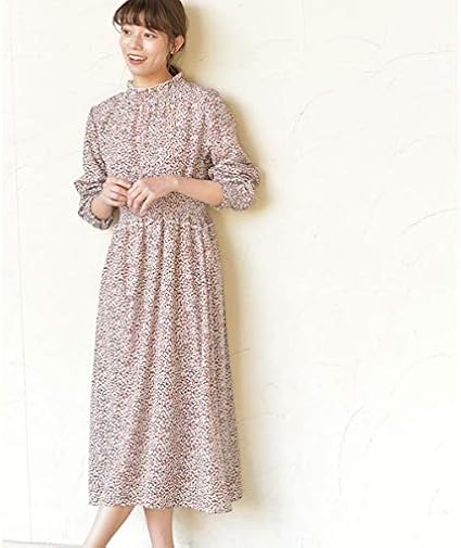 Amazon アール ピー エス R P S 小花柄シャーリングワンピース ピンク M ワンピース チュニック 通販