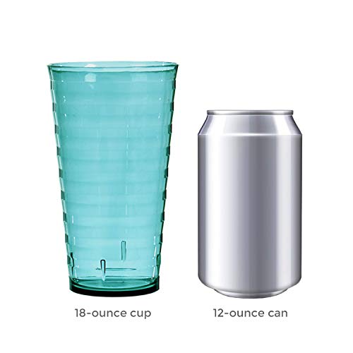 4 Splash+18+ounce+Plastic+Tumblers+Coastal
