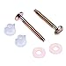 Solid Brass Toilet Bolts Screws Set Heavy Duty Bolts with Plastic Nuts and Washers, 3/10-Inch by 2-3/4-Inch(2 Pack)