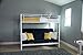 Sturdy Metal Twin-Over-Futon Bunk Bed in White Finish