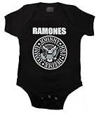 Ramones Seal Unisex Baby Infant Bodysuit Romper, Black