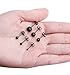 Jstyle Jewelry Stainless Steel Mens Womens Ball Stud Earrings Round 2-7mm 6 Pairs Black