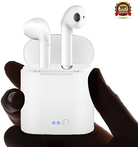 SABURONA Bluetooth Earbuds, Earphones With Noise Canceling Microphone for iPhone X 8 8plus 7 7plus 6S Samsung Galaxy S7 S8 IOS Android，Wireless Headphones Headsets Stereo In-Ear Earpieces