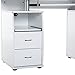 HOMCOM Multi-Function Computer Desk, Home Office Workstation with Keyboard Tray, Elevated Shelf, Sliding Scanner Shelf and CPU Stand, 47.25 x 21.75 Inch, White